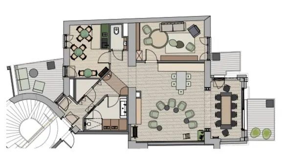 Grundriss der Seminarwohnung